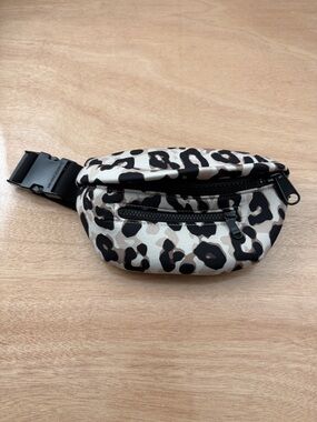 Dagne Dover Black Waist Bag with Camo Accent